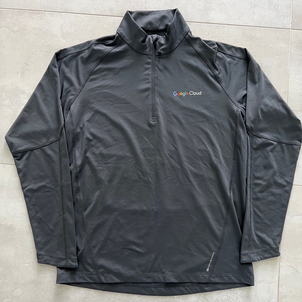 Google Cloud Half Zip Pullover Mens Large - Gray
